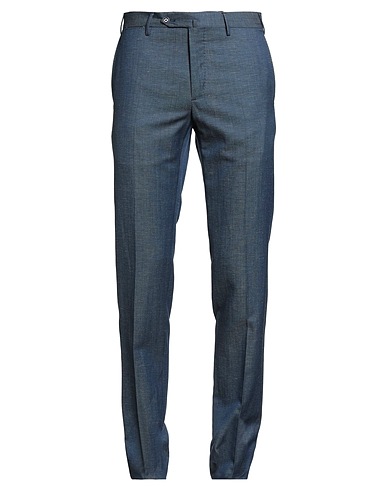 PT Torino Casual pants Blue 76% Virgin Wool, 23% Linen, 1% Elastane