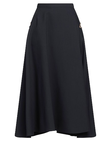 VALENTINO GARAVANI Long skirt Midnight blue 65% Virgin Wool, 35% Silk