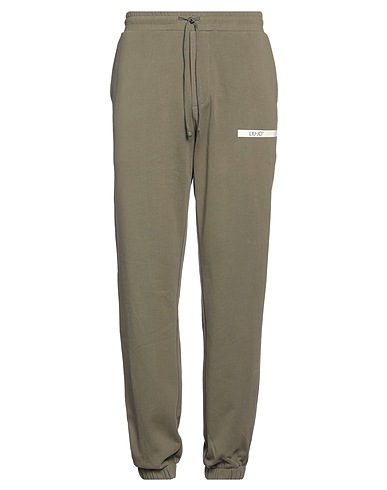 LIU •JO MAN Pantalone Verde militare 90% Cotone, 10% Poliestere