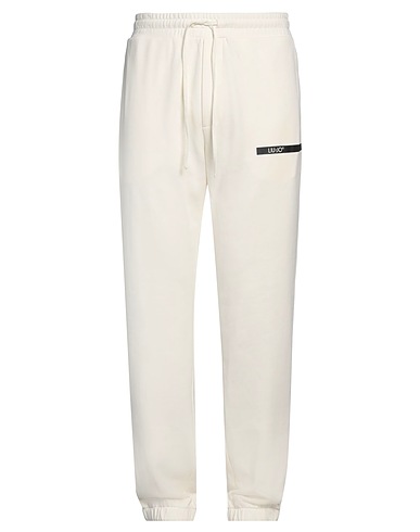LIU •JO MAN Casual trouser Off white 90% Cotton, 10% Polyester
