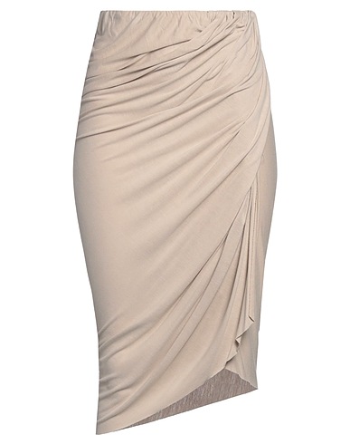 RICK OWENS LILIES Midi skirt Light grey 100% Viscose