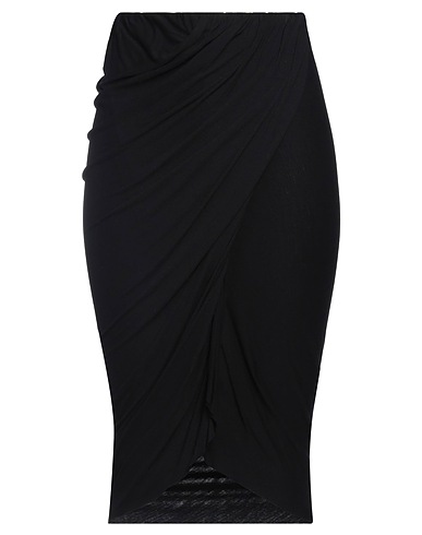 RICK OWENS LILIES Midi skirt Black 100% Viscose