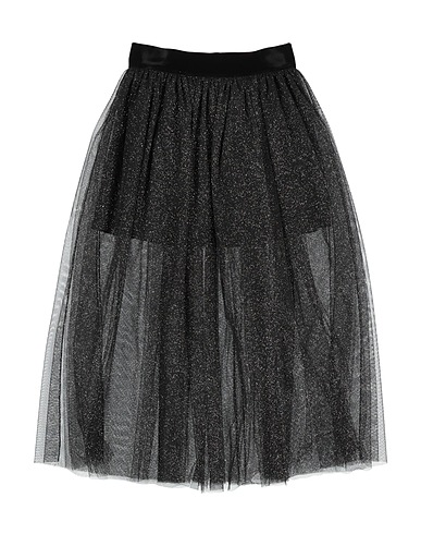 MONNALISA Skirt Black 100% Polyester, Polyamide