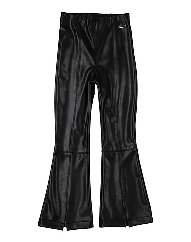 MONNALISA Casual trouser Black 87% Viscose, 9% Elastane, 4% Other Fibres, Polyurethane resin
