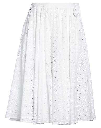 VILEBREQUIN Midi skirt White 100% Cotton