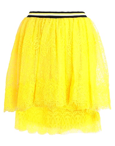 ERMANNO SCERVINO Mini skirt Yellow 60% Polyester, 40% Polyamide, Cotton