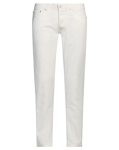 LIU •JO MAN Jambe droite Blanc cassé 98% Coton, 2% Élasthanne