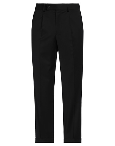 CARUSO Casual pants Black 99% Wool, 1% Elastane