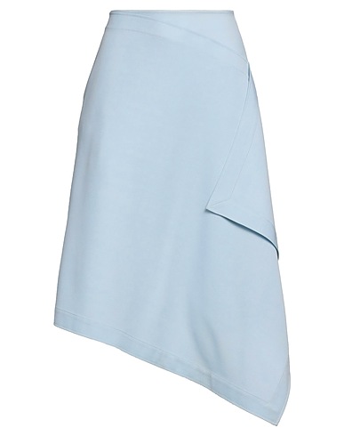 CEDRIC CHARLIER Midi skirt Sky blue 100% Virgin Wool