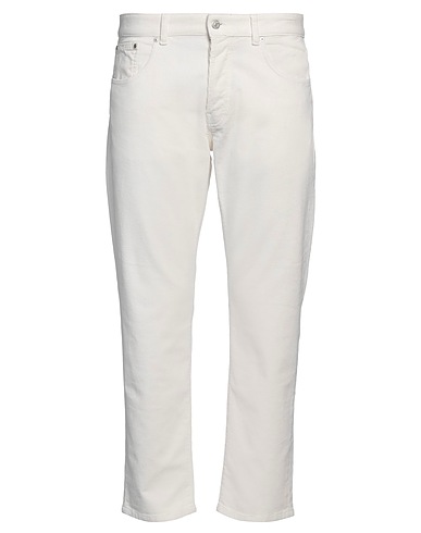 LIU •JO MAN Casual trouser Off white 98% Cotton, 2% Elastane