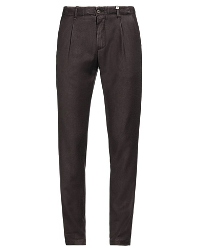MYTHS Casual pants Dark brown 100% Virgin Wool
