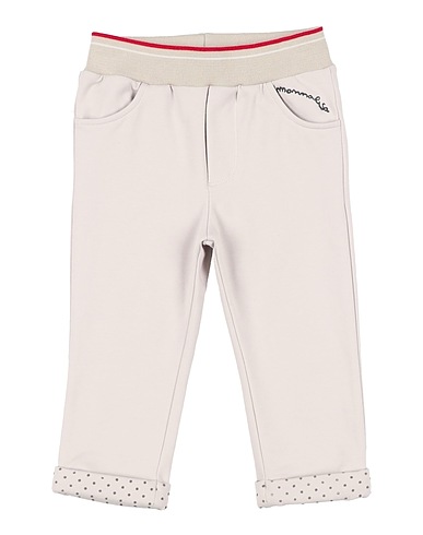 MONNALISA Casual trouser Light grey 95% Cotton, 5% Elastane