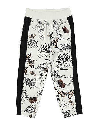 MONNALISA Casual trouser Off white 95% Cotton, 5% Elastane