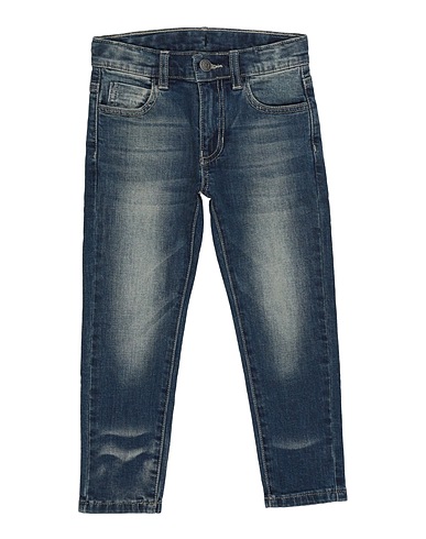 MONNALISA Denim trousers Blue 96% Cotton, 3% Polyester, 1% Elastane