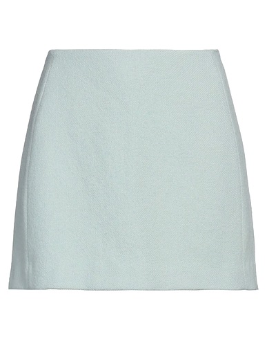 ALYSI Mini skirt CRÈME Light green 100% Virgin Wool