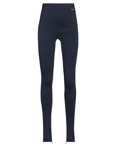 FERRAGAMO Leggings Navy blue 86% Virgin Wool, 12% Polyamide, 2% Elastane