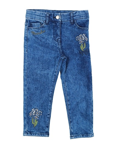 MONNALISA Denim trousers Blue 99% Cotton, 1% Elastane