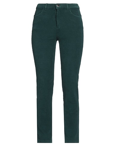 DIANA GALLESI Casual trouser Green 98% Cotton, 2% Elastane