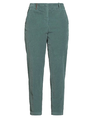 PESERICO Casual trouser Dark green 98% Cotton, 2% Elastane
