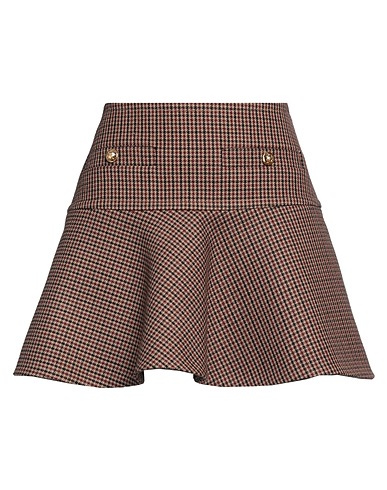 CELINE Minirock Khaki 73% Wolle, 26% Baumwolle, 1% Polyamid