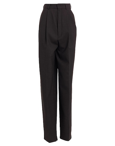 SPORTMAX Casual pants Dark brown 97% Virgin Wool, 3% Elastane