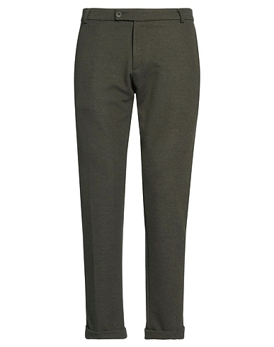 STILOSOPHY Casual pants Military green 99% Polyester, 1% Elastane