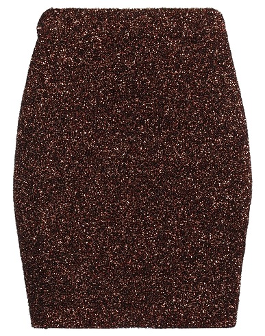 ANIYE BY Mini skirt Bronze 67% Polyamide, 33% Metallic fiber