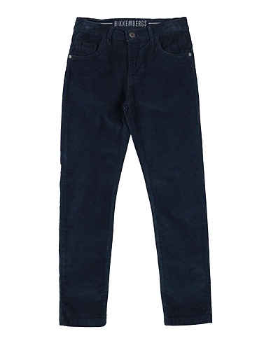 BIKKEMBERGS Casual trouser Midnight blue 97% Cotton, 3% Elastane