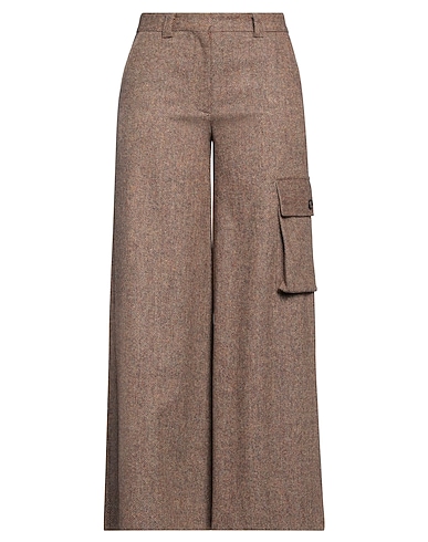 BALLANTYNE Casual trouser Brown 98% Virgin Wool, 2% Elastane