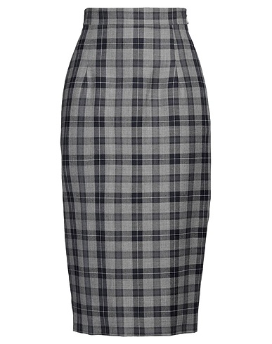 THOM BROWNE Midi skirt Grey 100% Wool