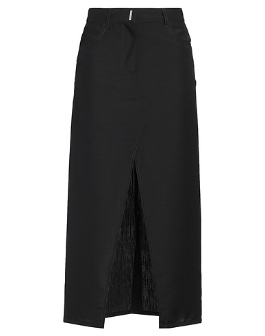 GIVENCHY Midi skirt Black 75% Wool, 25% Mohair wool