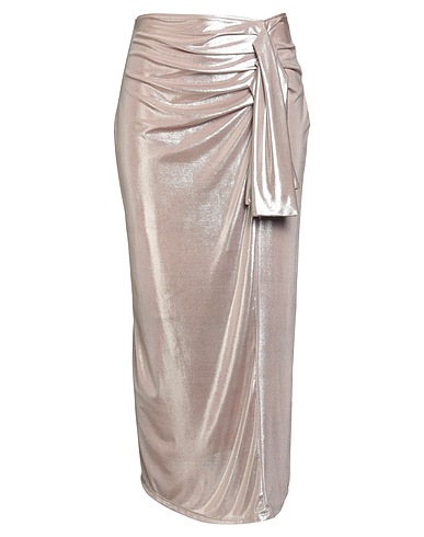 HAVEONE Midi skirt Platinum 95% Polyester, 5% Elastic fibres
