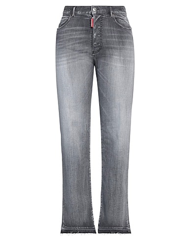 DSQUARED2 Pantaloni jeans Grigio 92% Cotone, 6% Elastomultiestere, 2% Elastan, Pelle di bovino