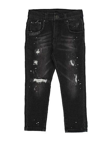 MONNALISA Denim pants Black 89% Cotton, 10% Polyester, 1% Elastane