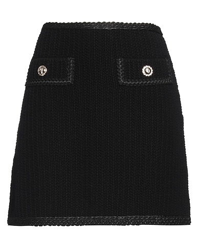 PINKO Minigonna Nero 100% Cotone, Poliestere