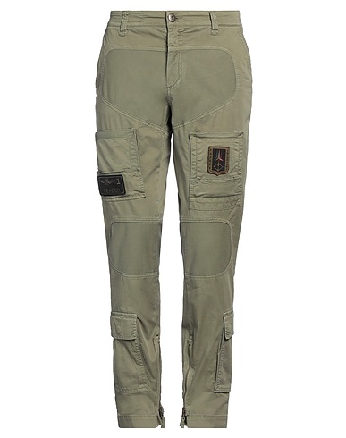 AERONAUTICA MILITARE Casual trouser Military green 97% Cotton, 3% Elastane