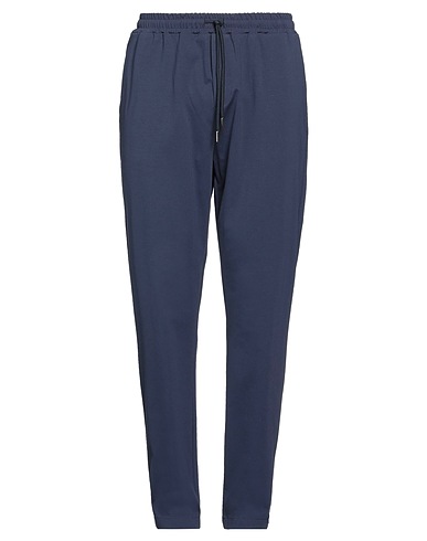 FRED MELLO Casual trouser Navy blue 52% Cotton, 42% Polyamide, 6% Elastane
