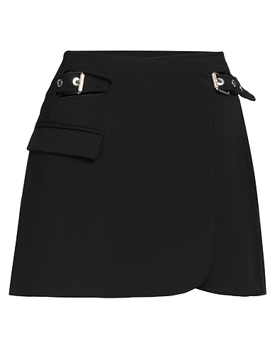 DION LEE Mini skirt Black 52% Polyester, 41% Wool, 4% Elastane, 3% Polyamide