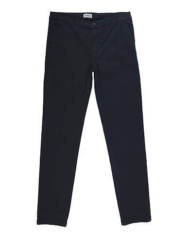BIKKEMBERGS Casual trouser Navy blue 97% Cotton, 3% Elastane