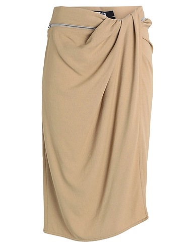 JACQUEMUS Midi skirt Sand 70% Viscose, 28% Virgin Wool, 2% Elastane