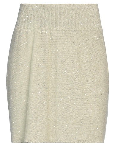 FABIANA FILIPPI Mini skirt CASHMERE Sage green 48% Virgin Wool, 20% Silk, 17% Cashmere, 11% Alpaca wool, 4% Polyester