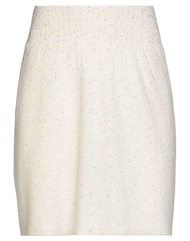 FABIANA FILIPPI Mini skirt CASHMERE Cream 48% Virgin Wool, 20% Silk, 17% Cashmere, 11% Alpaca wool, 4% Polyester