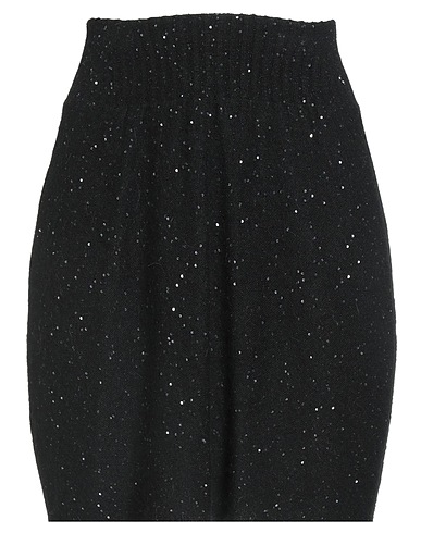 FABIANA FILIPPI Mini skirt CASHMERE Black 48% Virgin Wool, 20% Silk, 17% Cashmere, 11% Alpaca wool, 4% Polyester