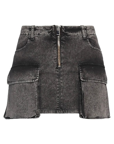 PINKO Gonna jeans Nero 97% Cotone, 3% Elastan