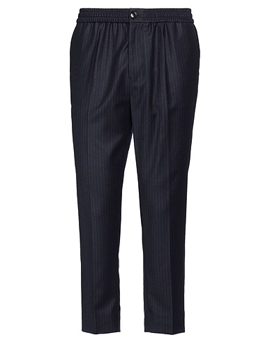 AMI ALEXANDRE MATTIUSSI Pantalone Blu notte 100% Lana Vergine