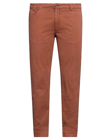 40WEFT Casual pants Brown 97% Cotton, 3% Elastane