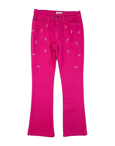 FRACOMINA MINI Pantaloni jeans Fucsia 98% Cotone, 2% Fibre elastiche