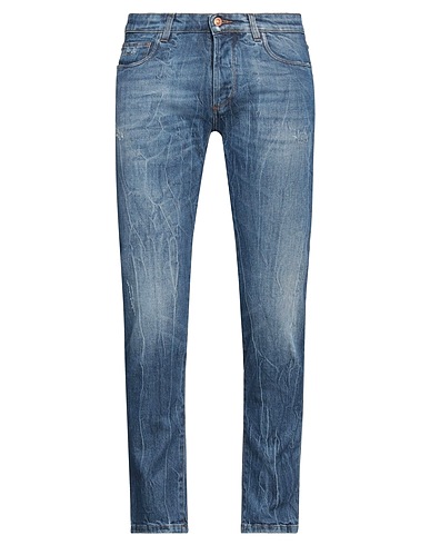 OFFICINA 36 Denim pants Blue 99% Cotton, 1% Elastane