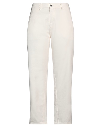 SOLOTRE Denim pants White 100% Cotton