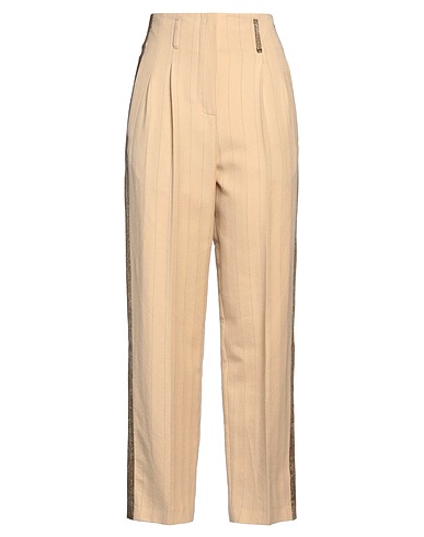 ALYSI Casual trouser Sand 63% Cotton, 37% Virgin Wool, Viscose, Acetate, Polyester